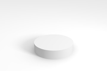3d render of white cylinder isolated