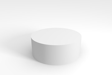 3d render of white cylinder isolated