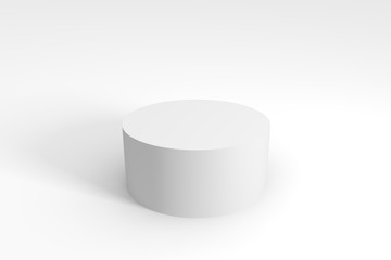 3d render of white cylinder isolated