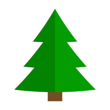 Christmas Tree Doodle Isolated - Merry Christmas!