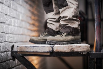 Construction Scaffold in Use