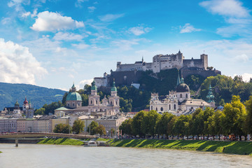 Fototapeta na wymiar Panoramic view of Salzburg