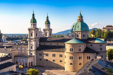 Fototapeta na wymiar Panoramic view of Salzburg
