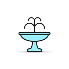 Fountain color icon. Vector isolated flat illustration