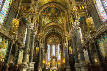 Fototapeta premium Notre Dame de Fourviere in Lyon