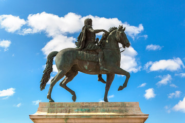 Fototapeta na wymiar Statue of Louis XIV in Lyon, France