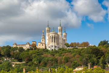 Notre Dame de Fourviere in Lyon, France