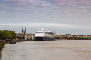 Cruise ship in Bordeaux, France