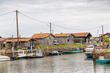 Oyster village in Arcachon Bay