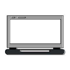 laptop with blank screen icon image vector illustration design 