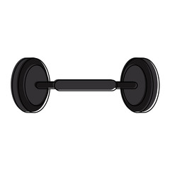 dumbbell weightlifting icon image vector illustration design 