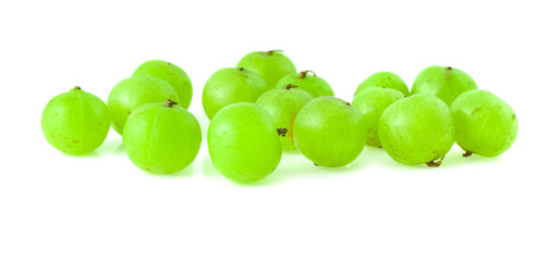 Phyllanthus emblica isolate on white background