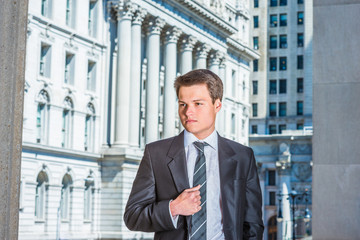 Fototapeta premium Portrait of Young Businessman