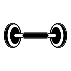 dumbbell weightlifting icon image vector illustration design  black and white