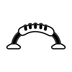 push up bars sports related icon image vector illustration design  black and white