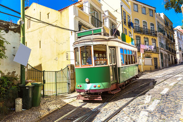 Obraz na płótnie Canvas Vintage tram in Lisbon