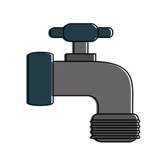 faucet and water drop icon image vector illustration design 