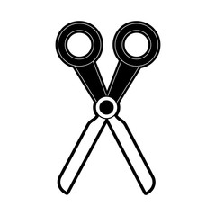 scissors cut icon image vector illustration design  black and white