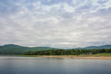 walking on the beach in Baie-Saint-Paul charlevoix