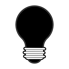regular lightbulb icon image vector illustration design  black and white