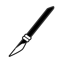 scalpel healthcare icon image vector illustration design  black and white