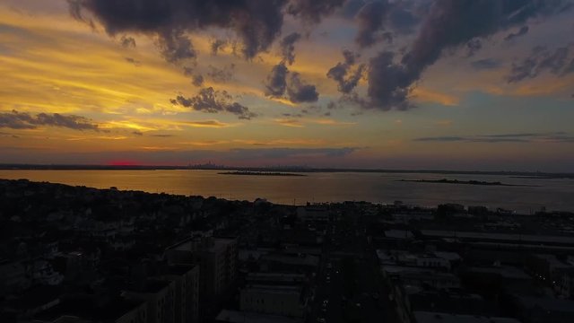 NYC Sunset - Aerial