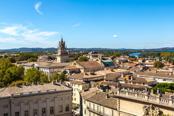 Panoramic aerial view of Avignon