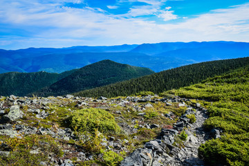 Hiking trail on top of mountain