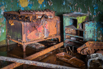 Matua Island, abandonded old military base, Russia