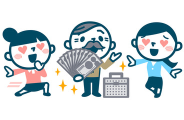 お金持のシニア男性に恋する女性