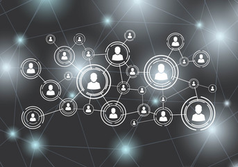 Social network background Vector