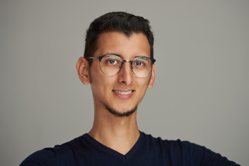 Fototapeta premium Portrait of young man in glasses