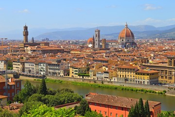 Beautiful view of Florence from Piazzale Michelangelo, Florence, Italy.