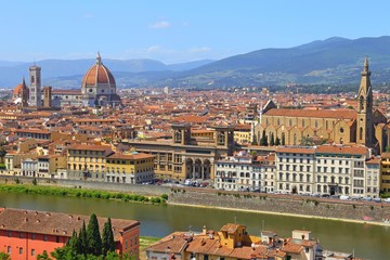 Fototapeta na wymiar Beautiful view of Florence from Piazzale Michelangelo, Florence, Italy.