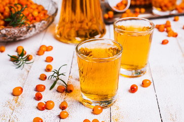 Transparent alcoholic drink