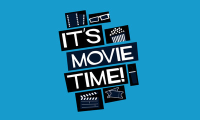 It's Movie Time! (Vector Illustration Poster Design)