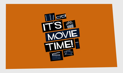 Obraz premium It's Movie Time! (Vector Illustration Poster Design)