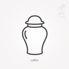 Line icon urn