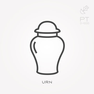 Line Icon Urn