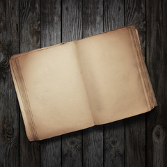 Old paper on wooden table