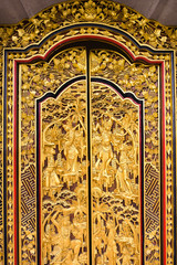 Balinese Carved House Interior, Golden door
