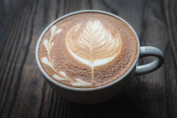 coffee cup on wooden table