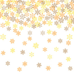 Wallpaper with falling snowflakes. Background for card, invitation.