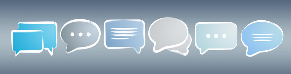 Hand-drawn discussion icons sketch