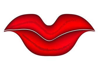 Fototapeta premium red lips icon