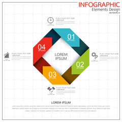 Infographic business timeline process chart template. Vector modern banner used for presentation and workflow layout diagram, web design. Abstract elements of graph options.