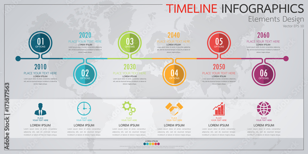 Poster infographic business timeline process chart template. vector modern banner used for presentation and