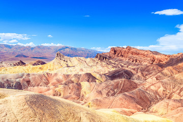 panoramic zabriskie point at death valley national park, california