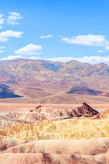 panoramic zabriskie point at death valley national park, california