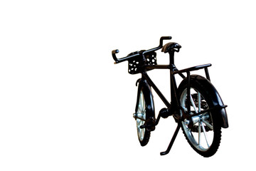 Bike black toy isolated on white background